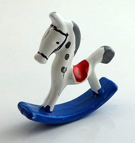 Melody Jane Dolls Houses House Miniature Nursery Toy Shop Accessory 1:12 Small Metal Rocking Horse