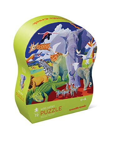 Crocodile Creek - Wild Safari - 72Piece Jigsaw Puzzle for Kids Ages 6 & Up