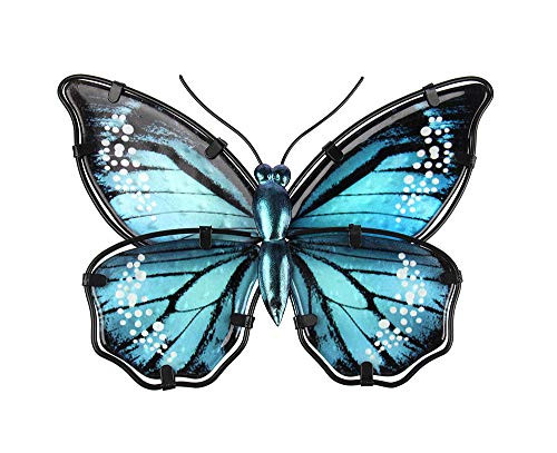 Liffy Metal Butterfly Wall Decor Outdoor Art Decorations Blue for Living Room Bedroom