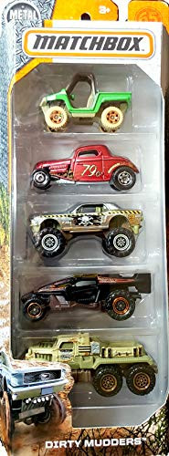 Matchbox Dirty Mudders 5 Pack Die-Cast Off-Road Vehicles