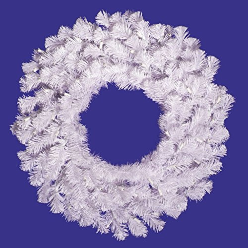 Vickerman Crystal Spruce Wreath-Unlit, 24-Inch, White