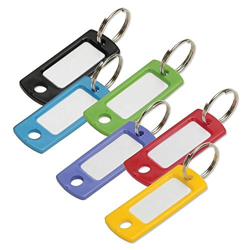 Lucky Line Key Tag With Ring; Assorted Colors; 75 Per Pack (16975)