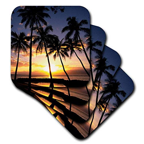 3dRose CST_89596_2 Sunset Lahaina Maui Hawaii US12 DPB0436 Douglas Peebles Soft Coasters (Set of 8)