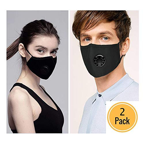 Anti Air Dust and Smoke Pollution Mask Washable PM2.5 Masks - Carbon Activated Face Mask, Windproof Motorcycle Face Masks -Cotton Washable Respirator Breathing Mask for Pollution Smoke Allergy Mask