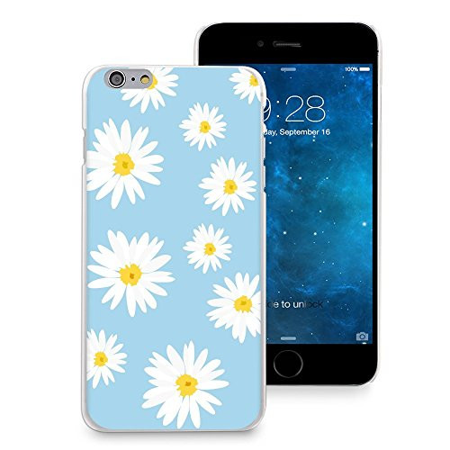 HelloGiftify iPhone 7/iPhone 8 Case, Daisy Floral Flower Print Phone Case Plastic Soft Rubber TPU Back Cover for iPhone 7/iPhone 8 (4.7") (Blue)
