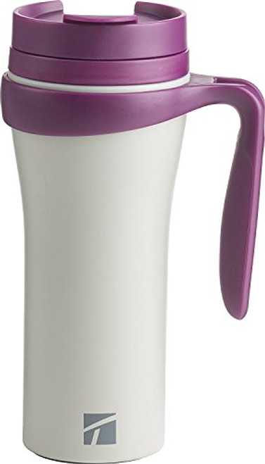 Trudeau Maison Paige 16 ounce Stainless Steel Travel Mug - Grey/Purple
