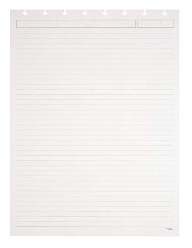 TUL Top-Bound Refill Pages for Custom Discbound Note-Taking System, Letter Paper Size, Narrow Ruled, 100 Pages (50 Sheets), White