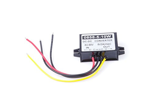 KNACRO DC-DC Buck Module DC 9V 12V 24V 36V 48V58V (8-58V) to 5V 2A MAX 10W Converter Regulator Waterproof Buck Power Supply Module