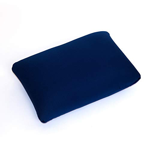 Cushie Pillows 13.5 inches x 10 inches Microbead Squishy/Flexible/Comfortable Rectangle Pillow - Navy Blue