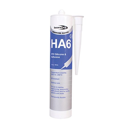 HA6 Marine Grade RTV Silicone by Seal it Services | Anti-Mold Sealant | Marine Grade Adhesive | Stays Flexible After Cure | Multi-Use Product | White