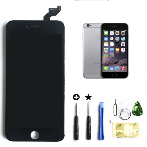 ZTR LCD Touch Screen Digitizer Frame Assembly Full Set LCD Touch Screen Replacement for iPhone 6S plus 5.5' - Black