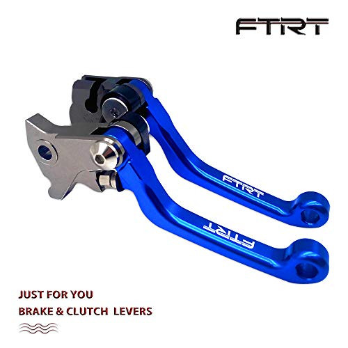 FTRT Pivot Dirt bike Brake Clutch Levers for Yamaha YZ125 YZ250 2008 2009 2010 2011 2012 2013 2014/ YZ250F 2007-2008/ YZ426F YZ450F 2008, Blue