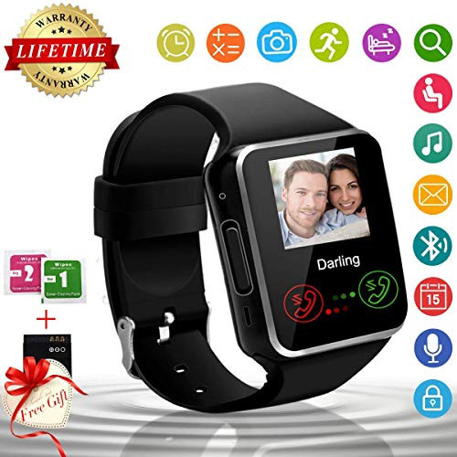 Topkech Bluetooth Smart Watch with Camera Sim Card Slot Touch Screen Smartwatch Unlocked Cell Phone Watch Sports Smart Wrist Watch for Android Phones Samsung Sony iOS