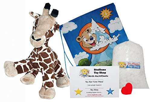 Jerry Giraffe 16" Make Your Own Stuffed Animal- No Sew - Kit with Cute Backpack!