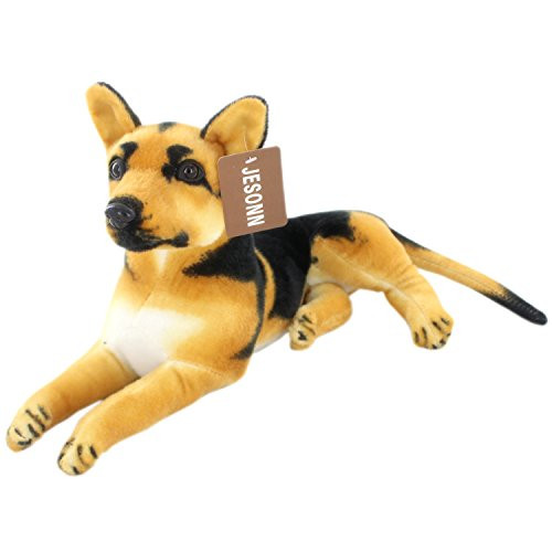 JESONN Realistic Stuffed Animals German Dog Shepherd Plush Toys (12 Inch)