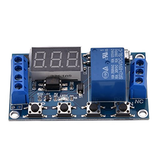 DC 6V~30V Multifunction Trigger Delay Time Module Switch Control Relay Cycle Timer Digit LED Display Micro USB 5V