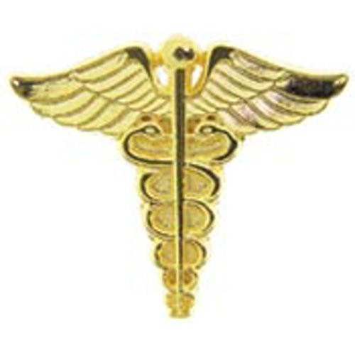 EagleEmblems P14838 Pin-Army,Medic,Caduceus (Gld) (1'')