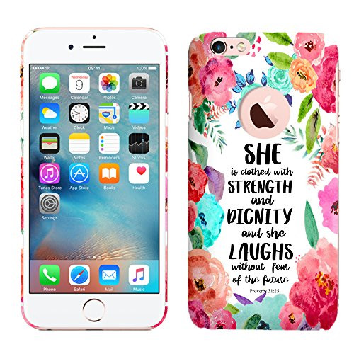 iPhone 6 Plus / 6S Plus Case -She is Clothed with Strength and Dignity and She Laughs Without The Fear of The Future Proverbs 31:25 Hard Plastic Cover Designer Snap on Case by Glisten iPhone 6 Plus / 6S Plus Case -She is Clothed with Strength and Dignity and She Laughs Without The Fear of The Future Proverbs 31:25 Hard Plastic Cover Designer Snap on Case by Glisten