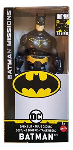 DC Comics Batman Missions 6" Inch Batman (Dark Suit) Basic Action Figure in Window Box