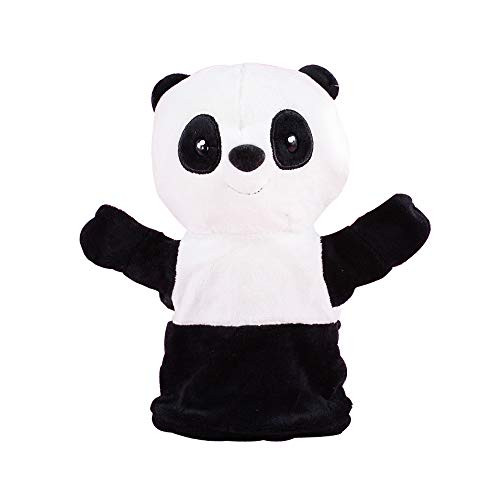 Hand Puppets Jungle Animal Friends with Working Mouth for Imaginative Play, Storytelling, Teaching, Preschool & Role-Play (Panda)