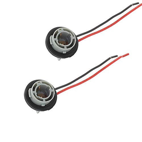 HALOYiVGO 1156 BA15S Replacement Sockets Adapter Harness Wiring for Brake/Stop/Turn Signal/Tail Light Bulbs Sockets 2pcs