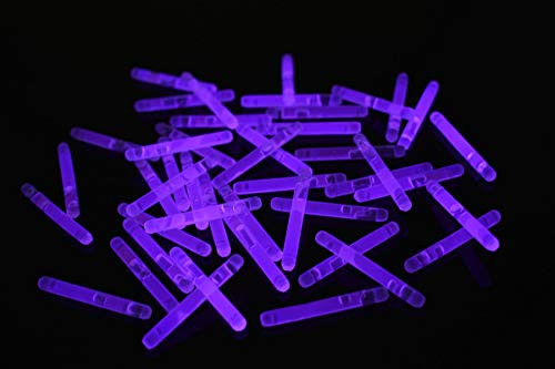 DirectGlow 1.5 inch Mini Glow Sticks (Purple, 50 Count)