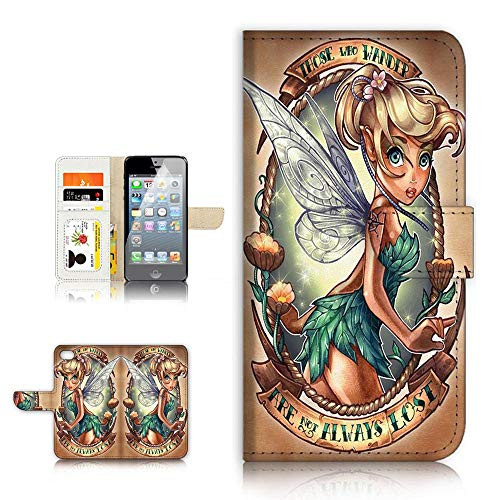 (for iPhone 6 / iPhone 6S) Flip Wallet Case Cover & Screen Protector Bundle - A21612 Tinkerbell