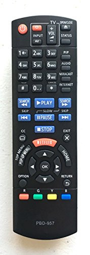USBRMT New Panasonic Replacement Remote PBD-957 for Panasonic BLU-RAY DVD Player DMP-BD75 DMP-BD755