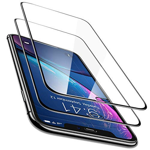 iPhone XR Screen Protector, Premium Tempered Glass Screen Protectors Compatible for iPhone XR 6.1 inch- 9H Hardness, Anti Scratch, No Bubbles, High Definition, Easy to Apply.[2-Pack]