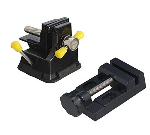 Lheng One Set Universal Mini Bench Vise Clamp Rubber Suction Base Carving Fixture