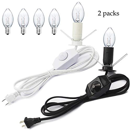Himalayan Salt Lamp Cords with Dimmer Switch Original Replacement Plus 6 Bulbs 15W