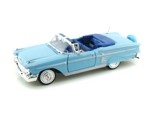 1958 Chevy Impala Convertible 1/24 Blue by Chevrolet 1958 Chevy Impala Convertible 1/24 Blue by Chevrolet