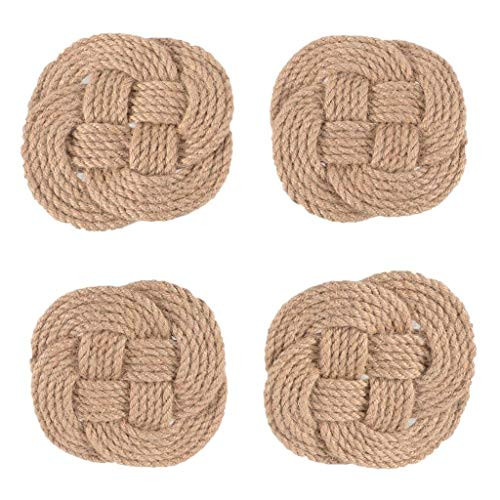 DEI 21067 Rope Knot Coasters, 5"dia, Mulitcolor