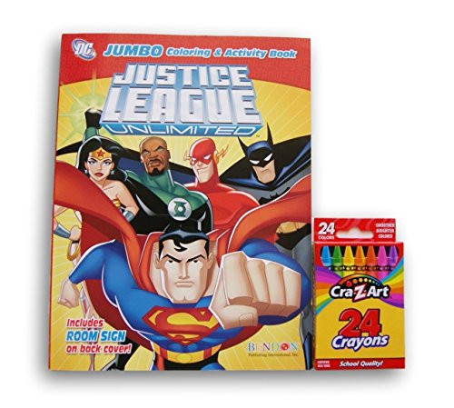 Justice League Unlimited Jumbo Coloring and Activity Book with a Box of Crayons