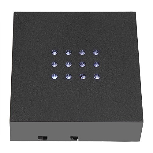 EBTOOLS Light Display Base 12 LED Square White Light Display Stand Holder for Crystal/Glass Art