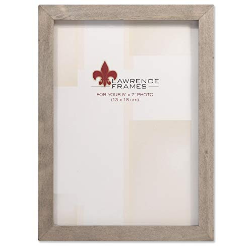 Lawrence Frames 5x7 Gray Wood Gallery Collection Picture Frame,
