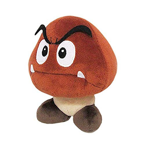 Super Mario All Star Collection 6" Goomba Stuffed Plush, Small (Goomba)