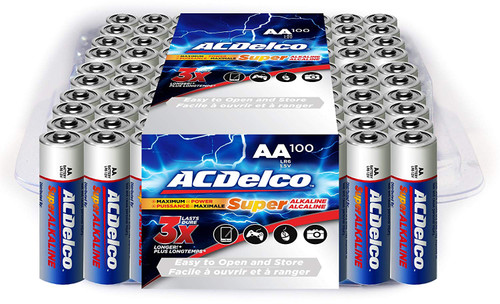ACDelco AA Batteries, Super Alkaline AA Battery, Bulk Pack, 100 Count ACDelco AA Batteries, Super Alkaline AA Battery, Bulk Pack, 100 Count
