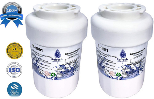 2 pack GE MWF SmartWater Compatible GE Water Filters for Refrigerator - GWF, MWFP