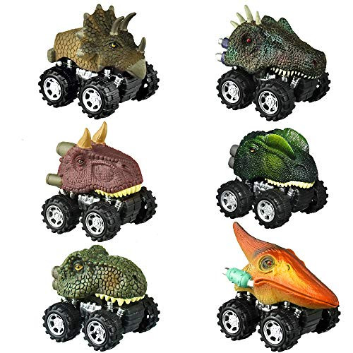 Dreamingbox Dinosaur Toys for 2-6 Year Old Boys, Pull Back Dinosaur Toys for 2-6 Year Old Boy for 2-6 Year Old Educational Toys for 2-7 Year Old Boys Dinosaur Gifts 2-6 Year Old Boys 6 Pack KL6