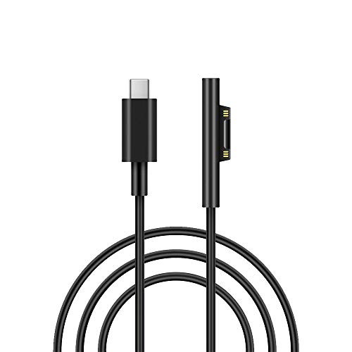 BOLWEO 15V USB C to Surface Charging Cable 5ft/1.5m for Microsoft Surface Laptop, Surface Book, Surface Go, Surface Pro 6/ Pro 5/Pro 4/Pro 3