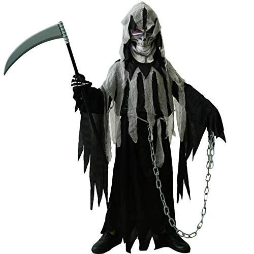 PGOND Boys Grim Reaper Horror Halloween Costume (4-6) Black