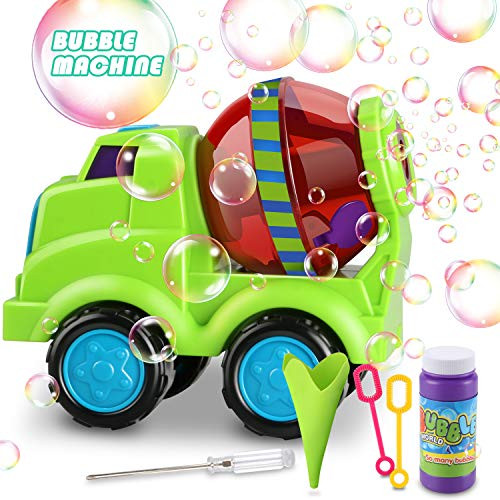 Bubble Machine, Automatic Bubble Maker Blower with A Bottle of Bubble Solution Over 800 Bubbles per Minute Bubble Machines Toy for Kids Toddlers Bath Parties Wedding(Car)