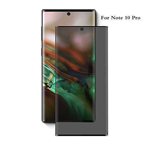 AOSOK Privacy Screen Protector for Galaxy Note 10 Pro, Anti Spy/Anti Glare, Anti-Scratch, Case Friendly [3D Touch] 9H Hardness Tempered Glass Protector for Samsung Galaxy Note 10 Pro(Black)