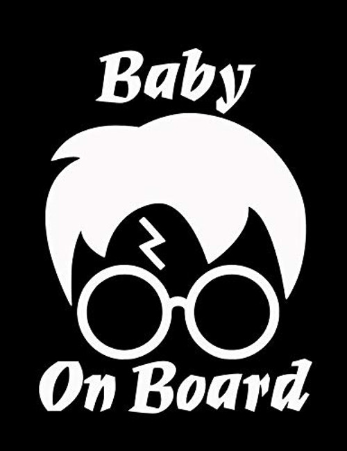 Makarios LLC Potter Baby on Board Cars Trucks Vans Walls Laptop MKR| White |5.5 x 4|MKR637 Makarios LLC Potter Baby on Board Cars Trucks Vans Walls Laptop MKR| White |5.5 x 4|MKR637