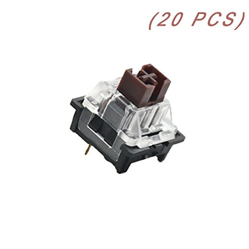 OUTEMU (Gaote) Brown Switch 3 Pin Keyswitch DIY Replaceable Switches for Mechanical Gaming Keyboard (20 PCS)