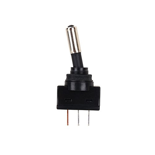 3Pin Car Toggle Rocker Switch- Auto Blue LED Light Toggle Rocker Switch SPST ON/OFF 12V 20A