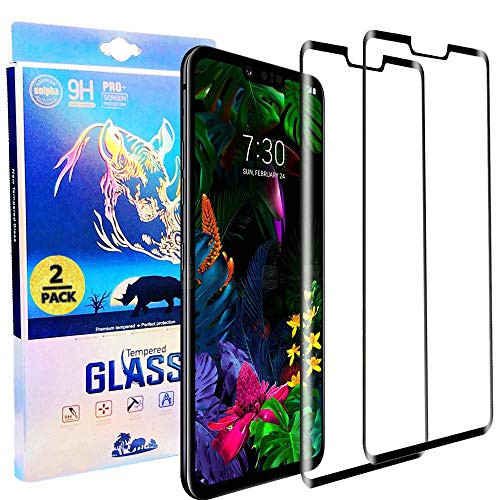 Tomcrazy LG G8 ThinQ Screen Protector Glass [2 Pack],[Full Cover][3D Curved Glass] [Case Friendly] Full Coverage Tempered Glass for LG G8 ThinQ - Black