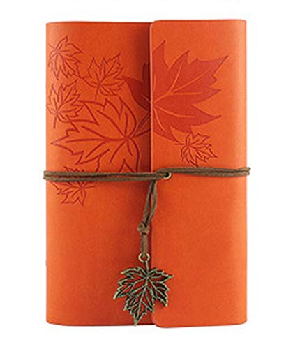 Leather Writing Journal Notebook, 5 Inches Classic Spiral Bound Notebook Refillable Diary Sketchbook Gifts with Unlined Travel Journals to Write in for Girls and Boys