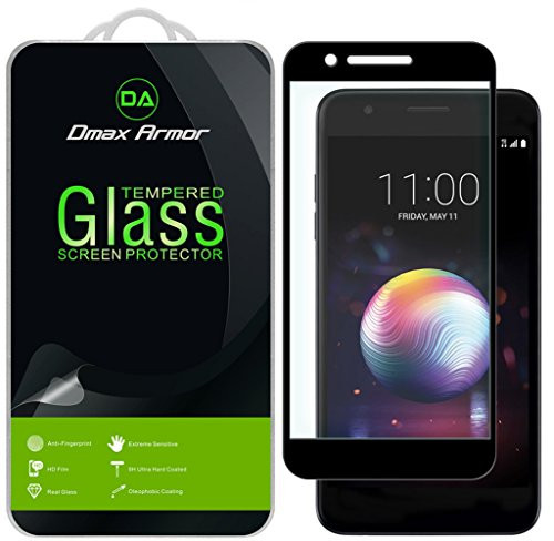 [2-Pack] Dmax Armor for LG Xpression Plus [Tempered Glass] Screen Protector, (Full Screen Coverage) (Black)